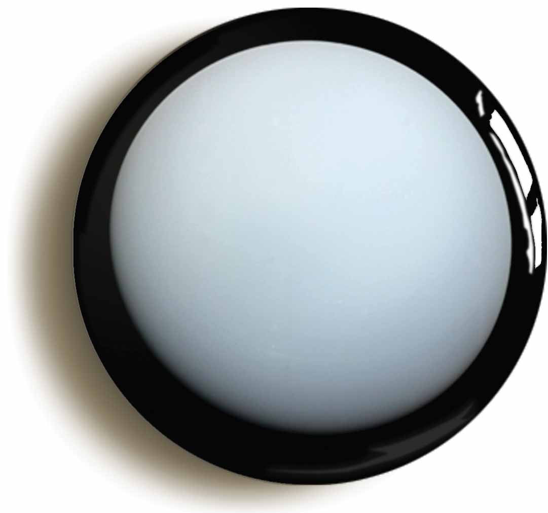 A picture of the front of the product, titled Planet Uranus Button Pin Badge