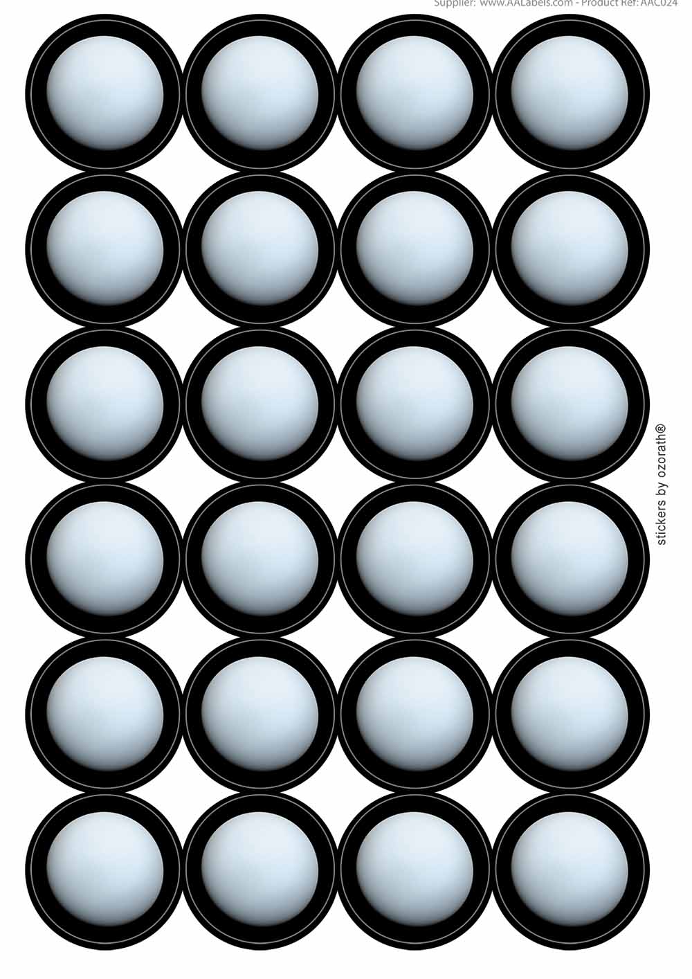 A picture of an A4 sheet of matte paper stickers