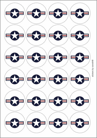 A picture of an A4 sheet of matte paper stickers