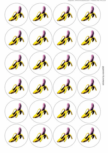 A picture of an A4 sheet of matte paper stickers