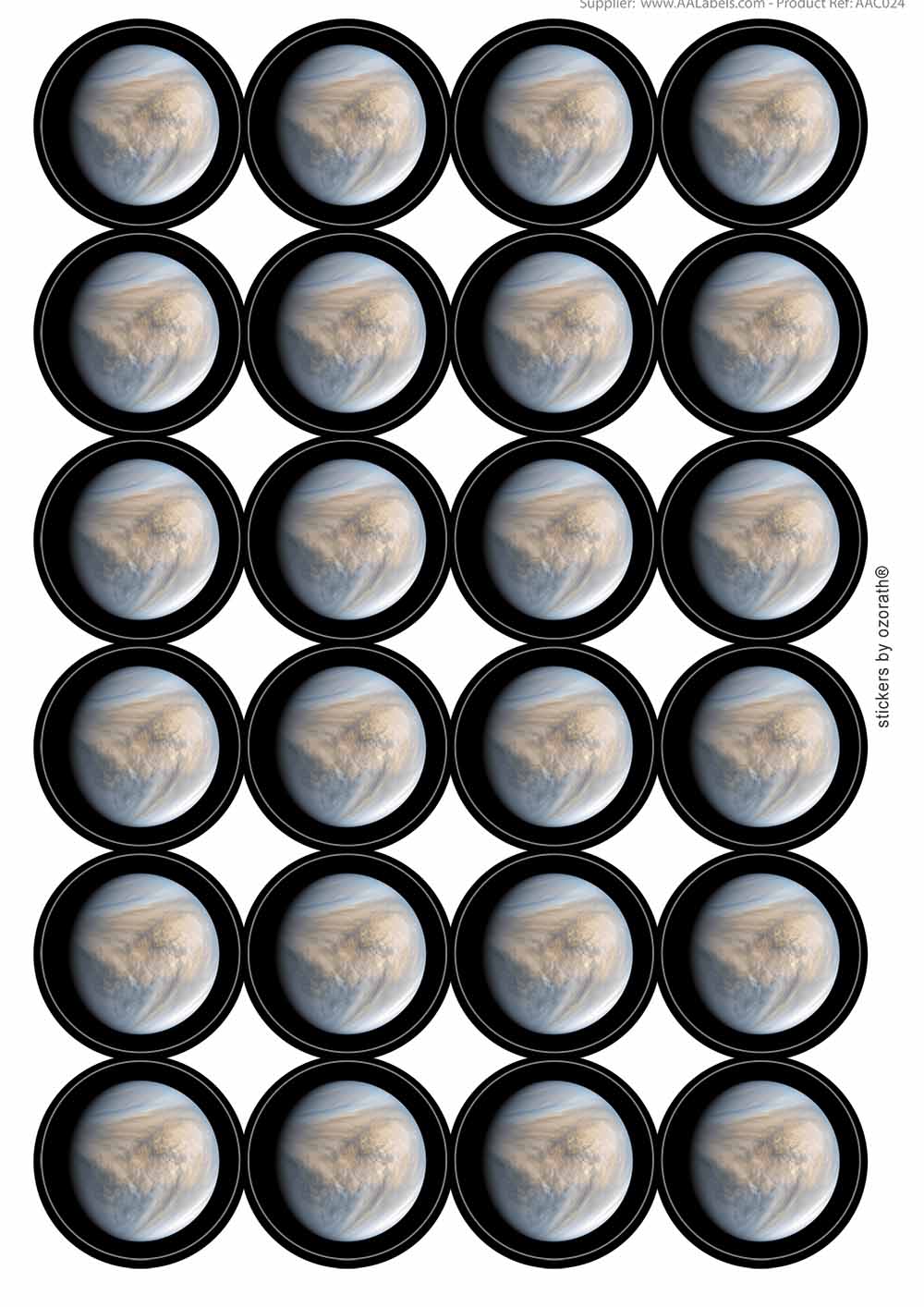 A picture of an A4 sheet of matte paper stickers