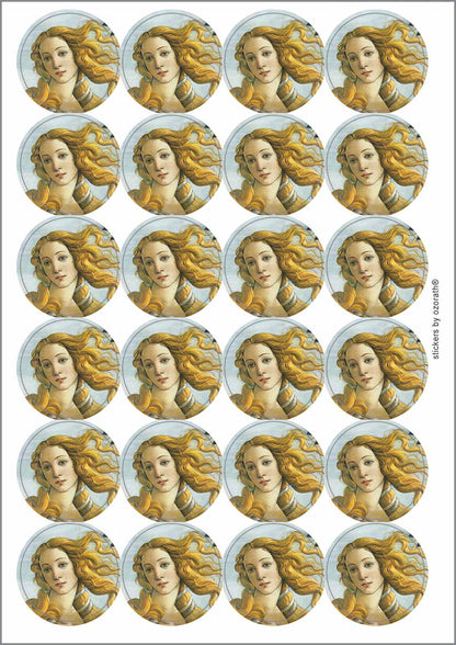 A picture of an A4 sheet of matte paper stickers