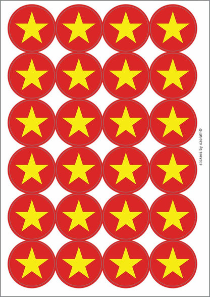 A picture of an A4 sheet of matte paper stickers