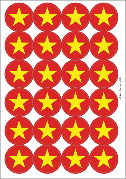 A picture of an A4 sheet of matte paper stickers