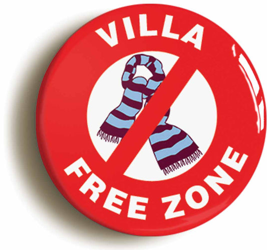 A picture of the front of the product, titled Villa Free Zone Circular 50mm Fridge Magnet