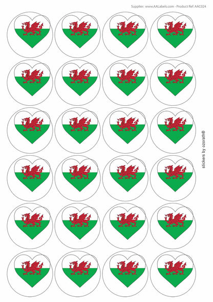 A picture of an A4 sheet of matte paper stickers