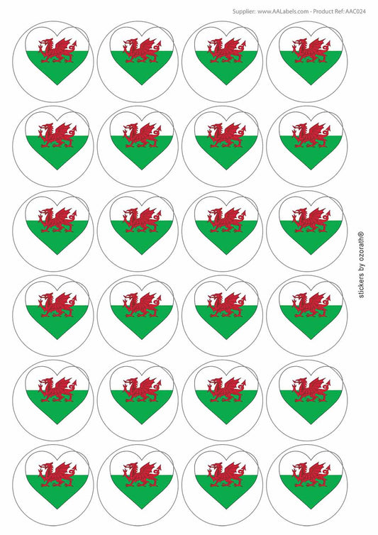 A picture of an A4 sheet of matte paper stickers