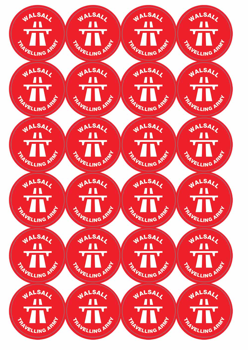 A picture of an A4 sheet of matte paper stickers