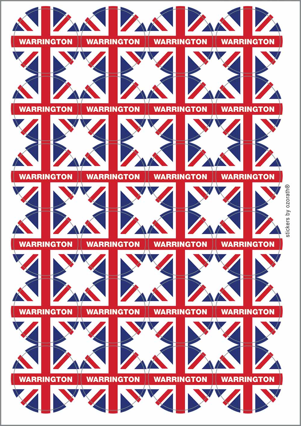 A picture of an A4 sheet of matte paper stickers