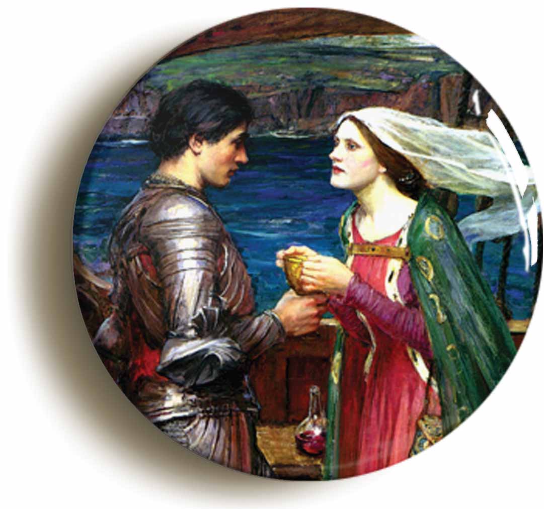 John William Waterhouse Tristan And Isolde Button Pin Badge