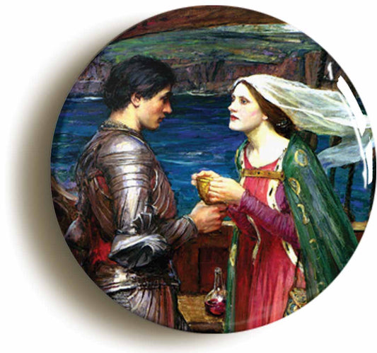 John William Waterhouse Tristan And Isolde Button Pin Badge