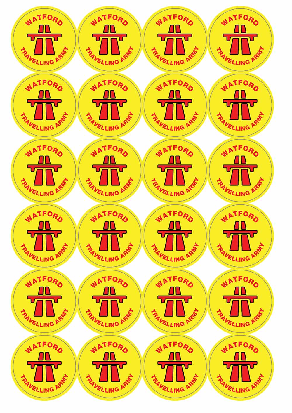 A picture of an A4 sheet of matte paper stickers