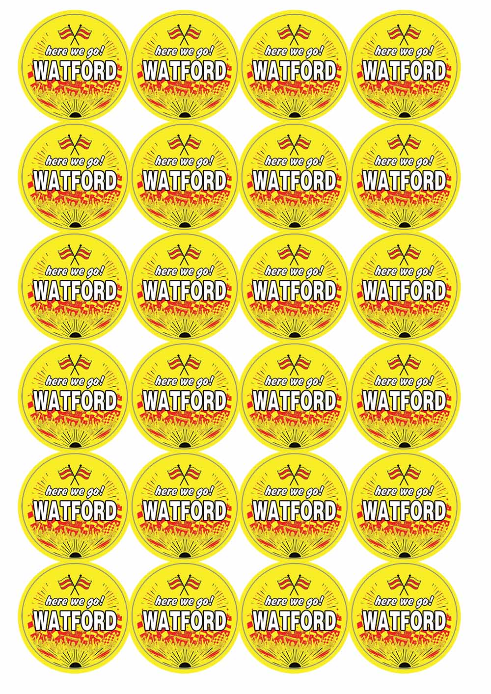 A picture of an A4 sheet of matte paper stickers