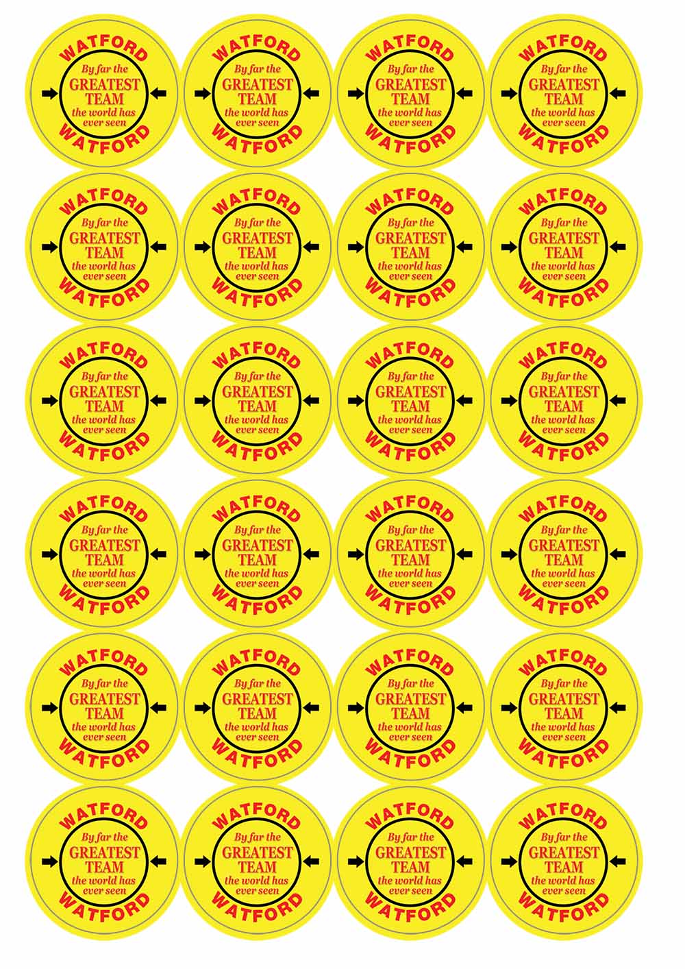 A picture of an A4 sheet of matte paper stickers