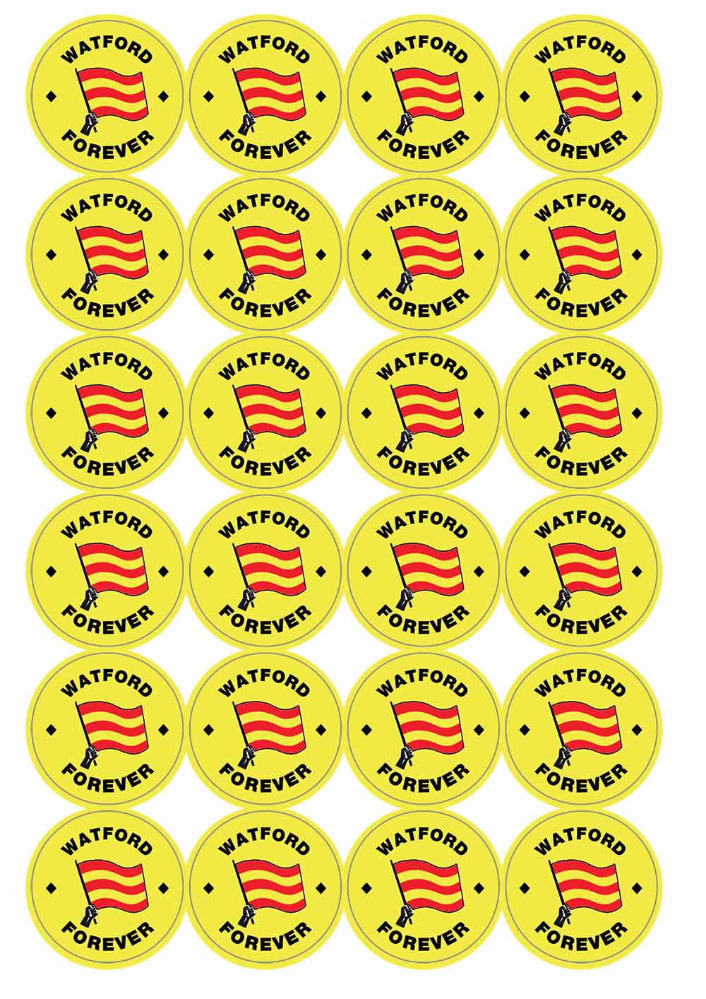 A picture of an A4 sheet of matte paper stickers