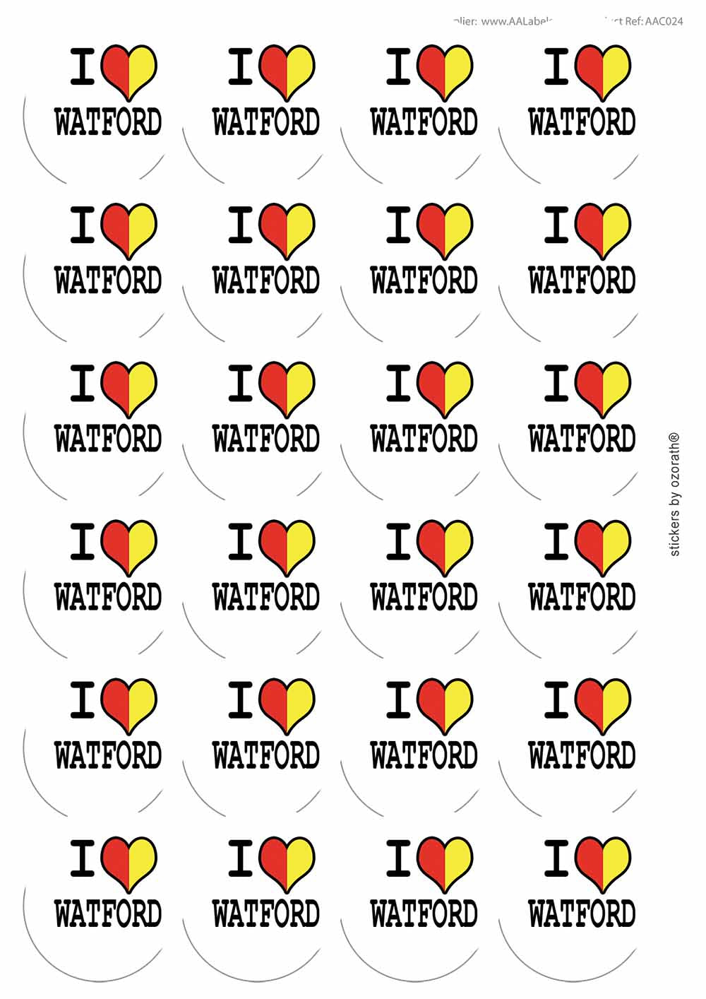 A picture of an A4 sheet of matte paper stickers