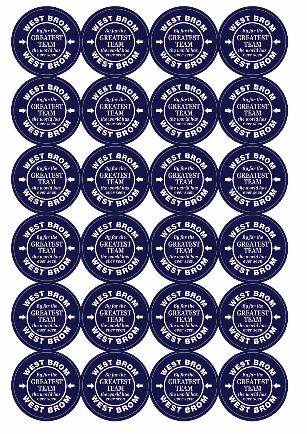 A picture of an A4 sheet of matte paper stickers