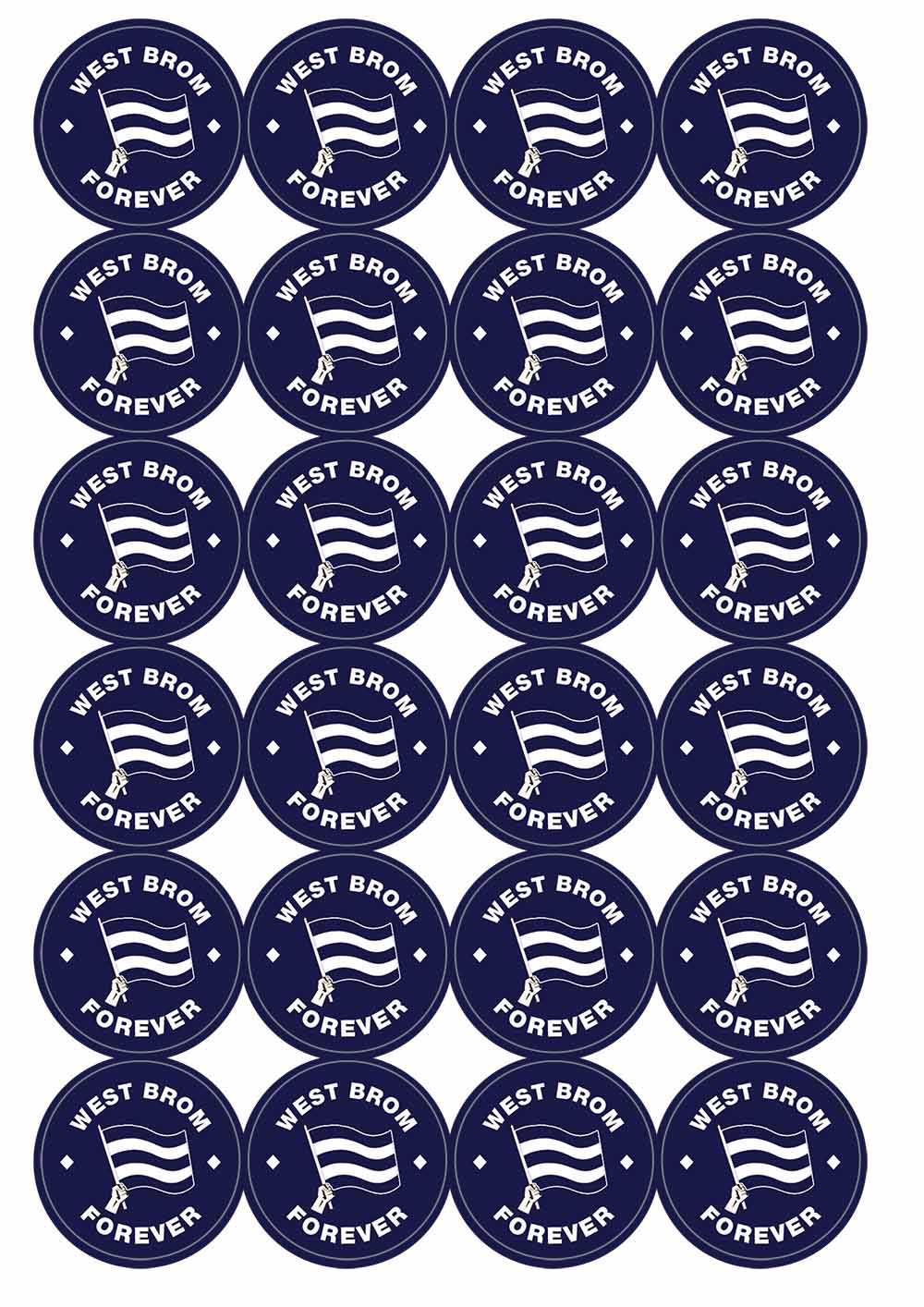 A picture of an A4 sheet of matte paper stickers