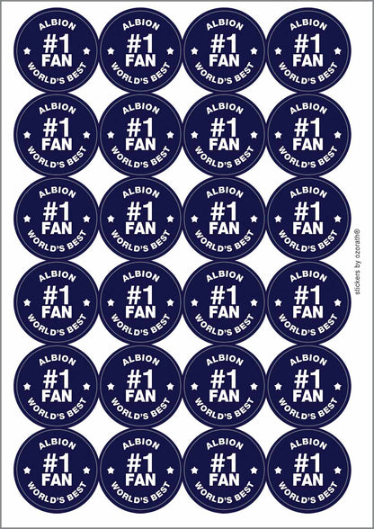 A picture of an A4 sheet of matte paper stickers