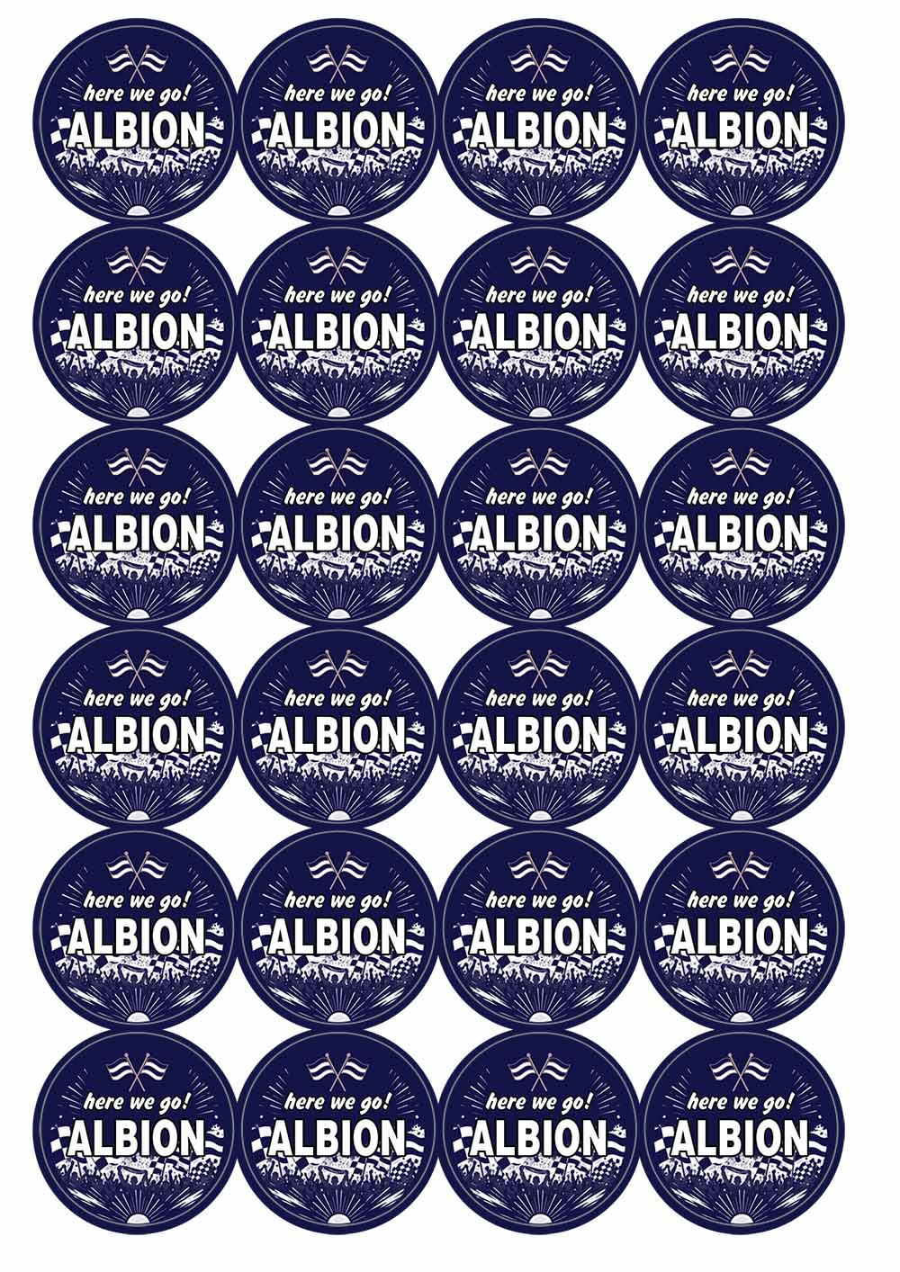 A picture of an A4 sheet of matte paper stickers