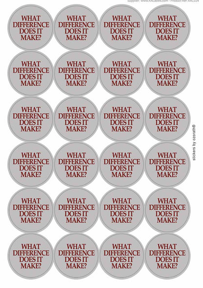 A picture of an A4 sheet of matte paper stickers