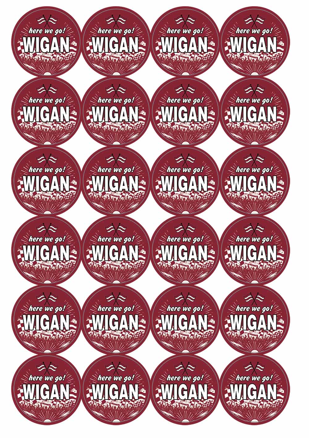 A picture of an A4 sheet of matte paper stickers