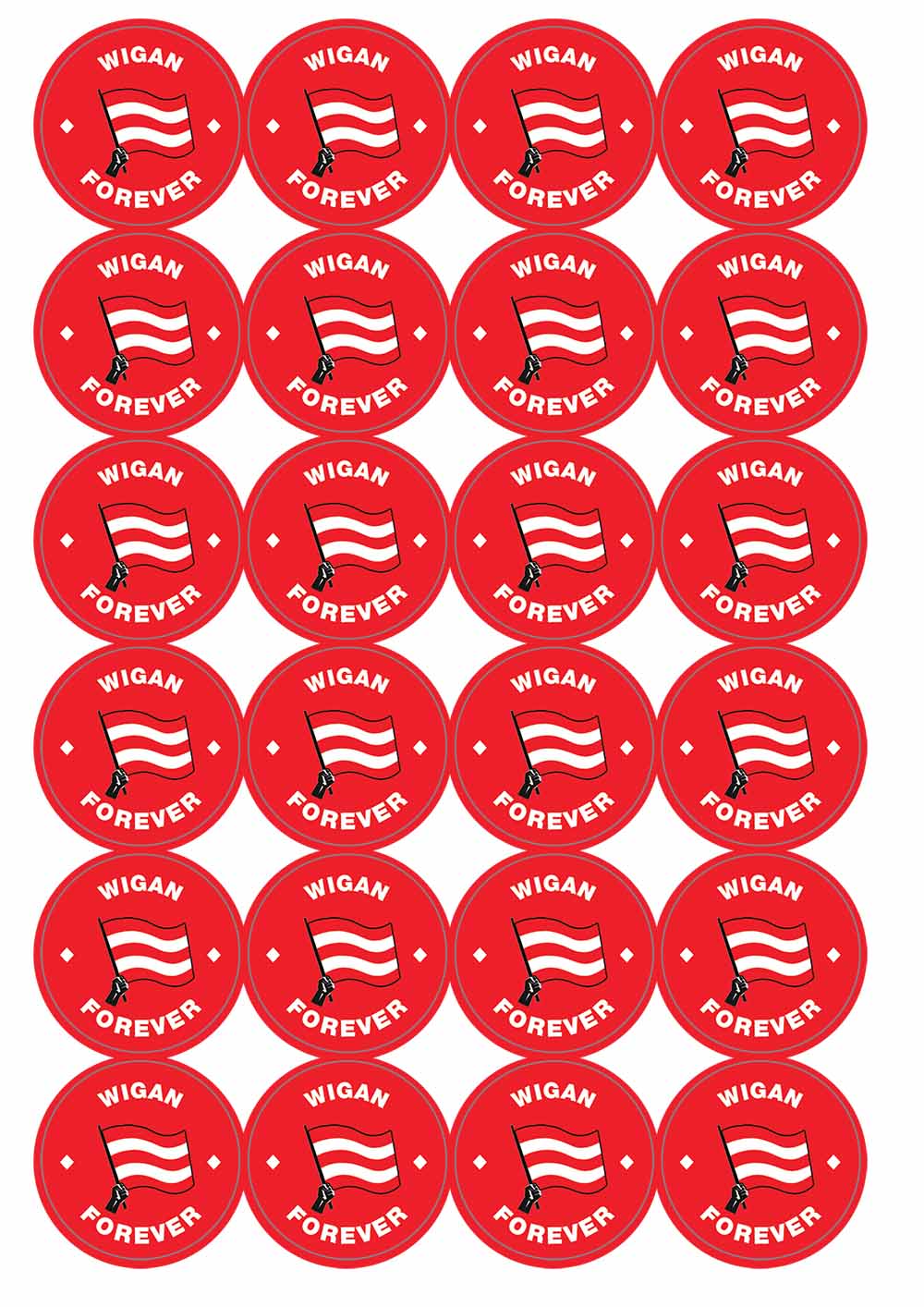 A picture of an A4 sheet of matte paper stickers