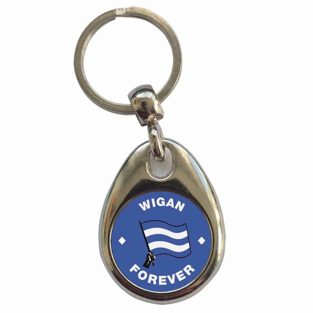 An image of a plain metal keyring