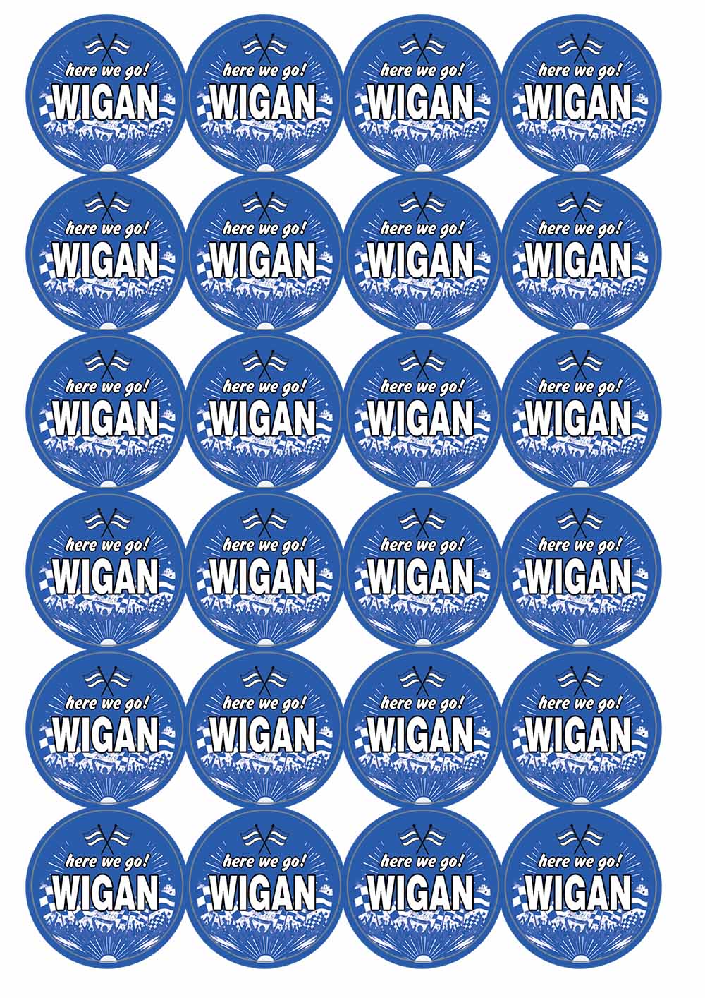 A picture of an A4 sheet of matte paper stickers