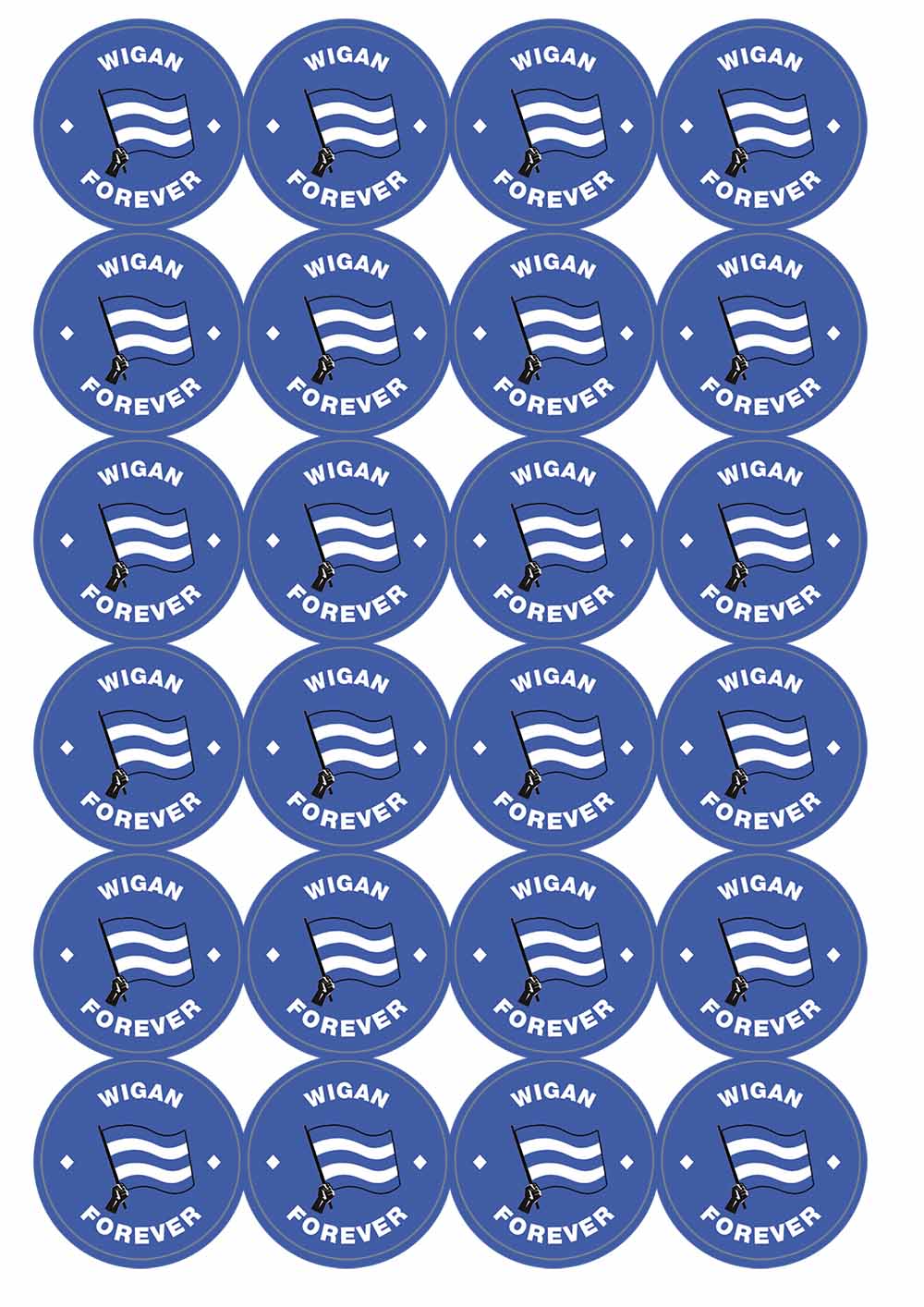 A picture of an A4 sheet of matte paper stickers