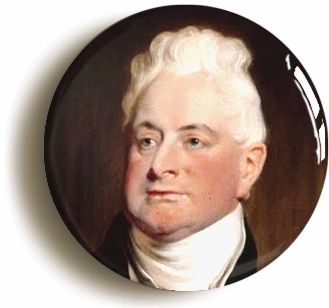 A picture of the front of the product, titled King William IV Portrait Button Pin Badge