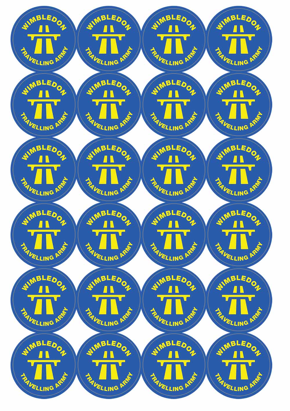 A picture of an A4 sheet of matte paper stickers