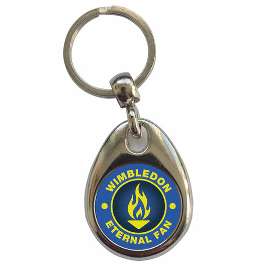 An image of a plain metal keyring