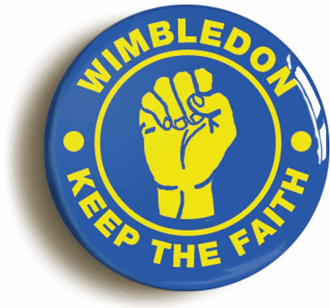 A picture of the front of the product, titled Wimbledon Keep The Faith Northern Soul Circular 50mm Fridge Magnet