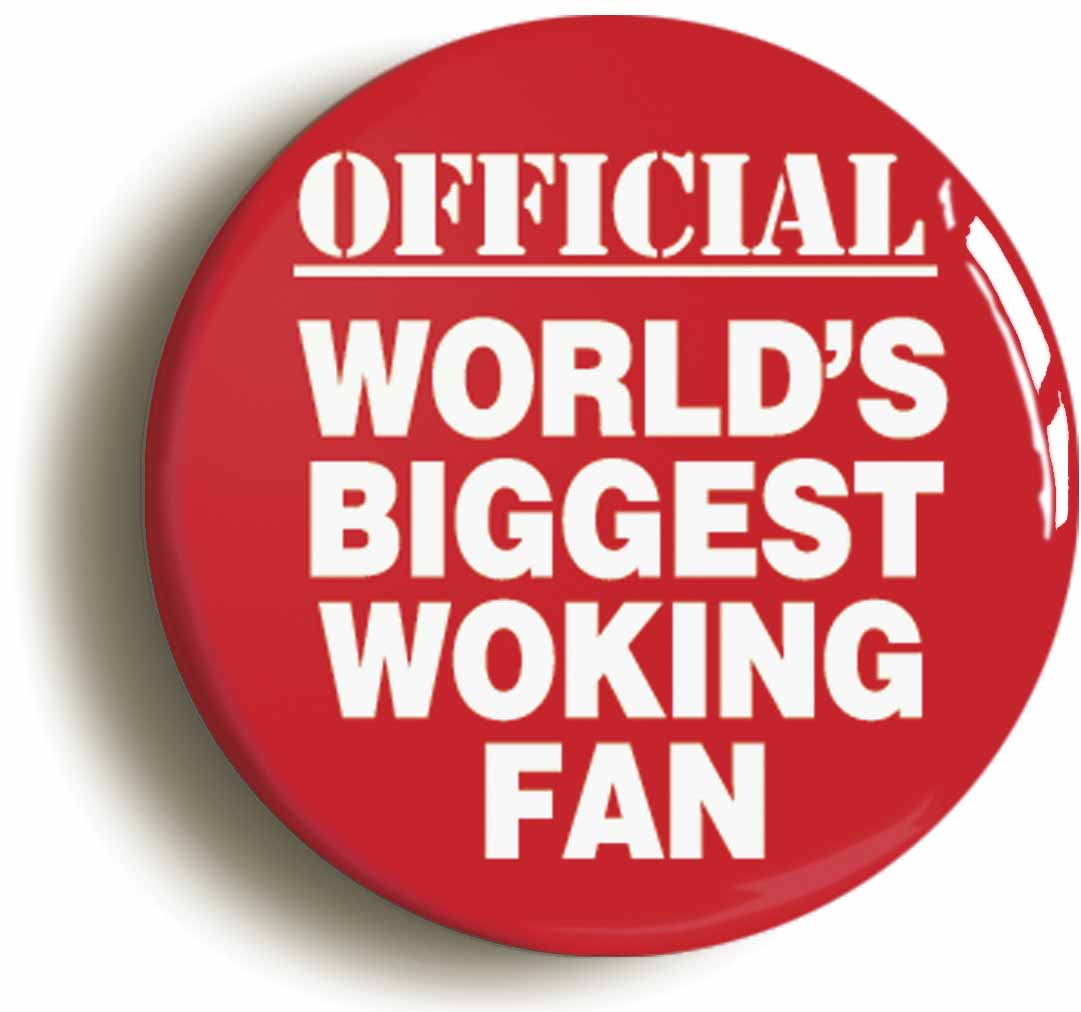A picture of the front of the product, titled World's Biggest Woking Fan Circular 50mm Fridge Magnet