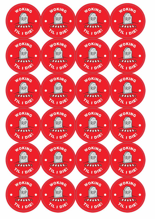 A picture of an A4 sheet of matte paper stickers