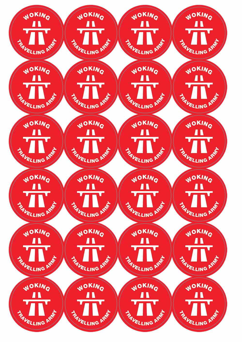 A picture of an A4 sheet of matte paper stickers