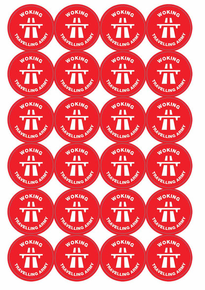 A picture of an A4 sheet of matte paper stickers