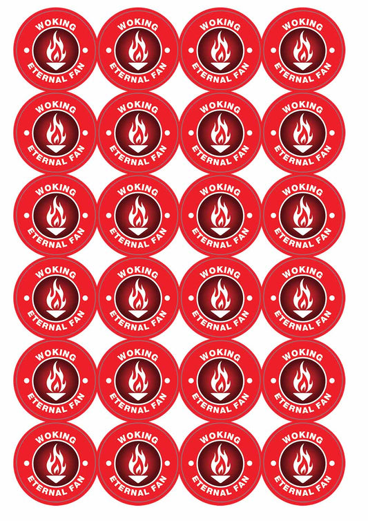 A picture of an A4 sheet of matte paper stickers