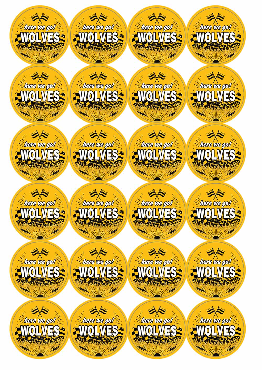 A picture of an A4 sheet of matte paper stickers
