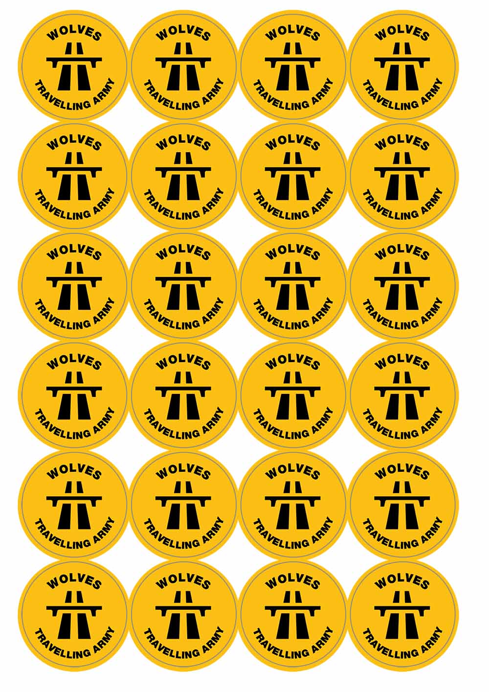A picture of an A4 sheet of matte paper stickers