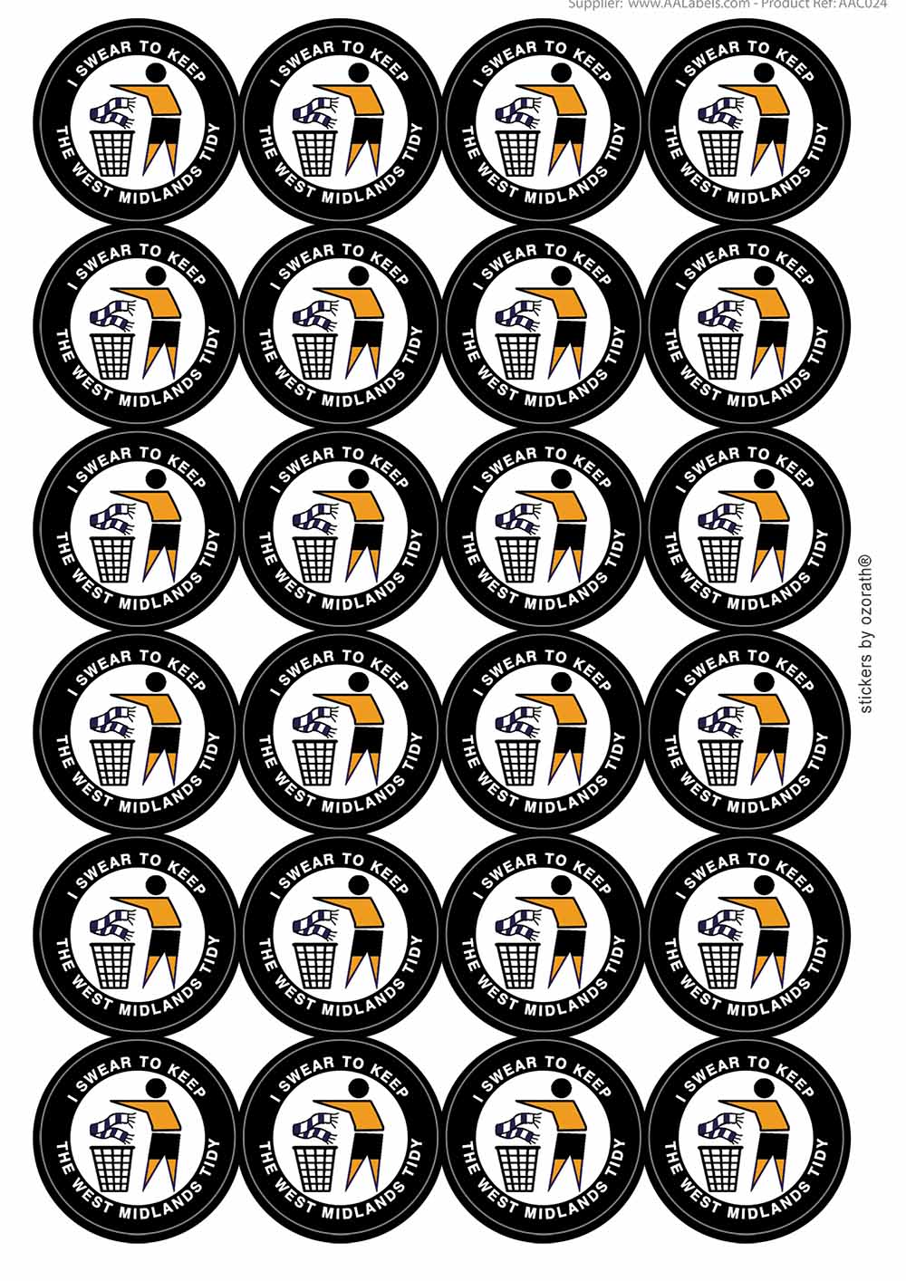 A picture of an A4 sheet of matte paper stickers