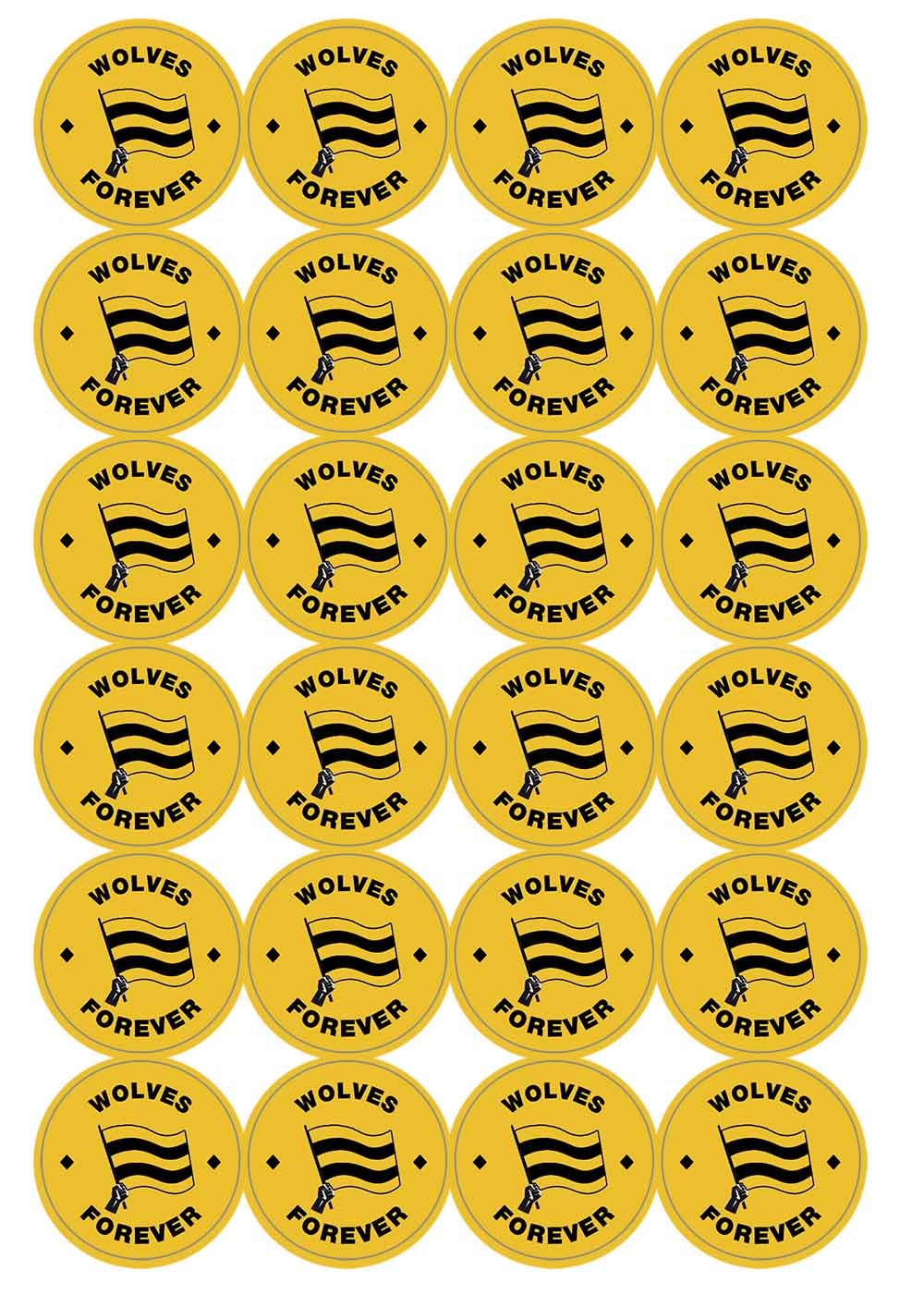 A picture of an A4 sheet of matte paper stickers
