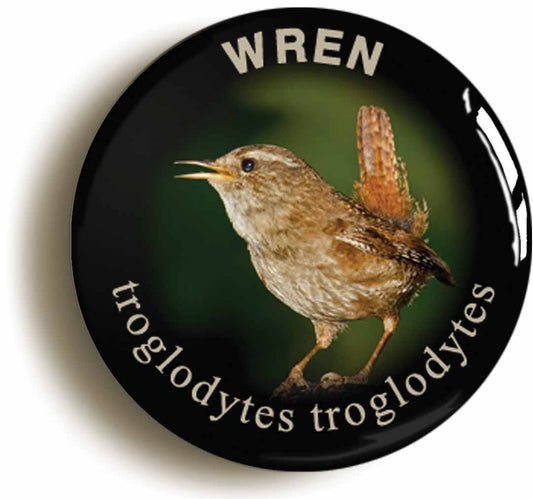 A picture of the front of the product, titled Wren Circular 50mm Fridge Magnet