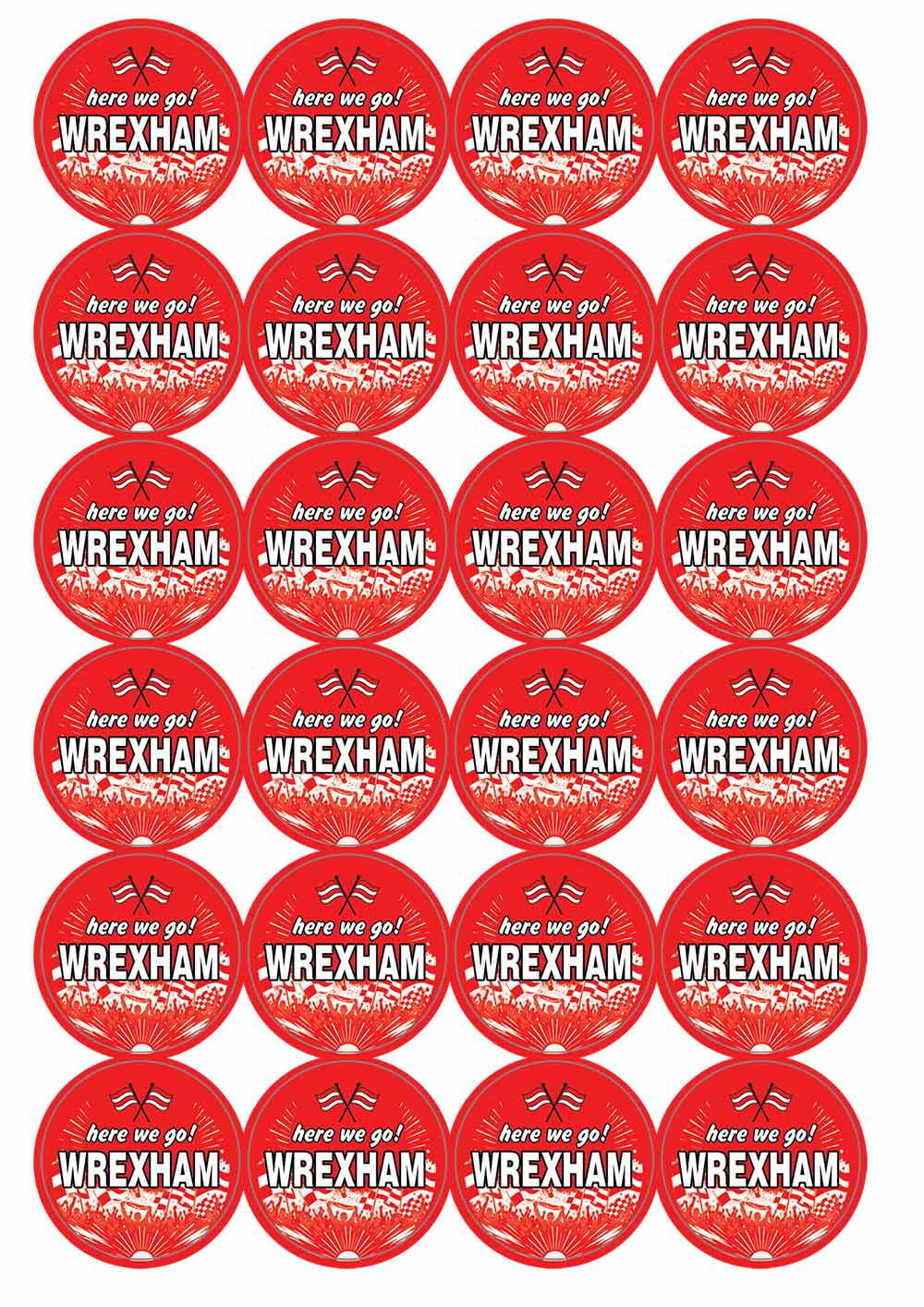 A picture of an A4 sheet of matte paper stickers