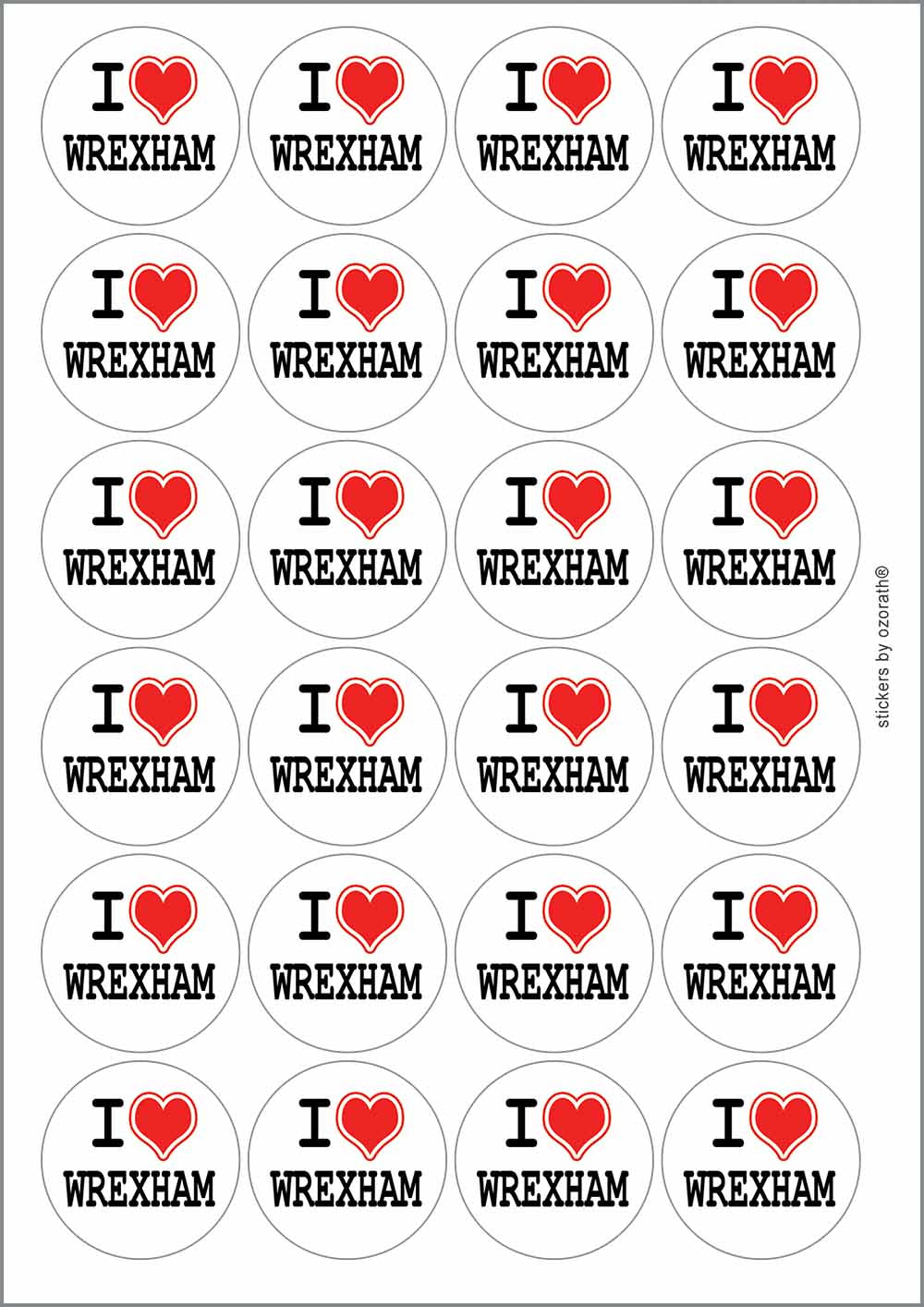 A picture of an A4 sheet of matte paper stickers