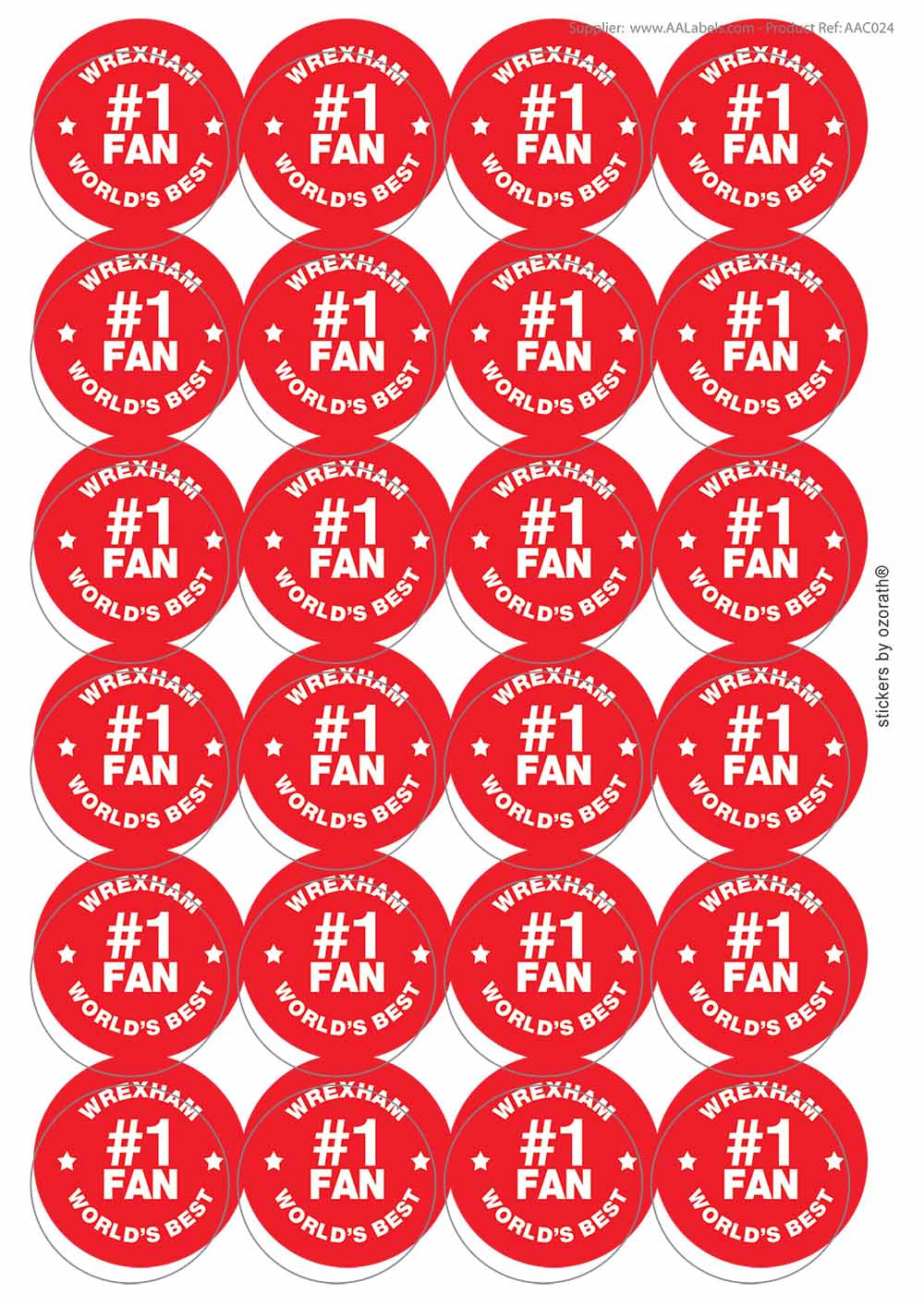 A picture of an A4 sheet of matte paper stickers