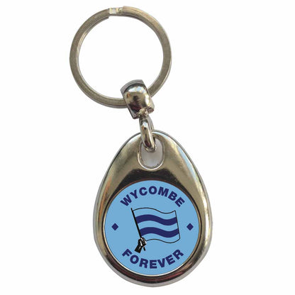 An image of a plain metal keyring