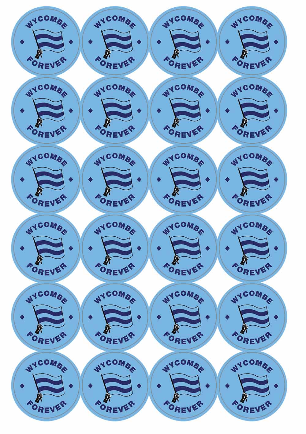 A picture of an A4 sheet of matte paper stickers