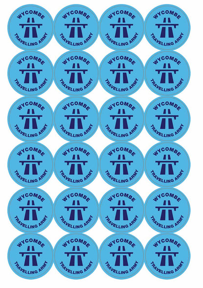 A picture of an A4 sheet of matte paper stickers